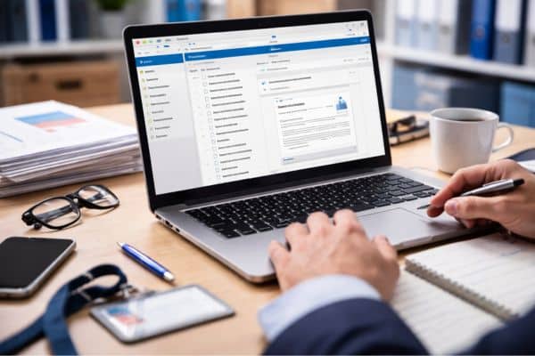 Bureau moderne et gestion de courrier