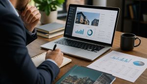 Analyse de données dans un bureau moderne